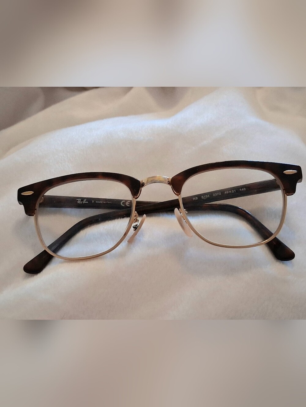 Ray-Ban Clubmaster Style Glasses in Tortoise & Gold